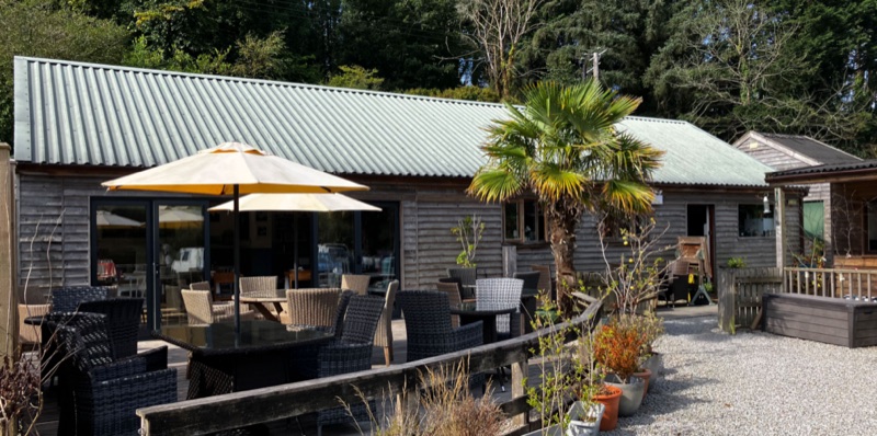 Garden seating at The Olive Grove Bistro
